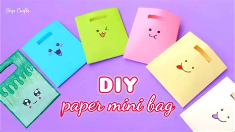 Origami Paper Bag How To Make Mini Paper Bag Paper Crafts School