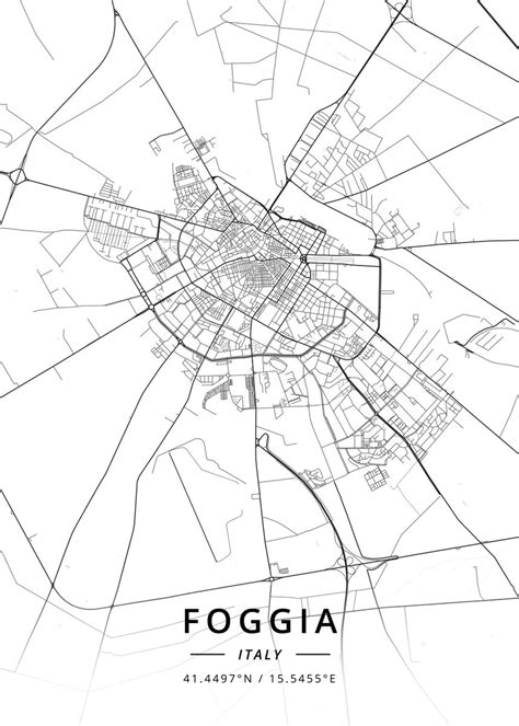 Foggia Italy Poster By Designer Map Art Displate
