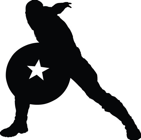 Captain America Svgepspng For Designprint Silhouette Cameo