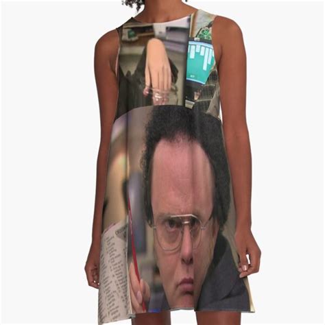 The Wigs Of Dwight Schrute A Line Dress For Sale By Highpawdesign