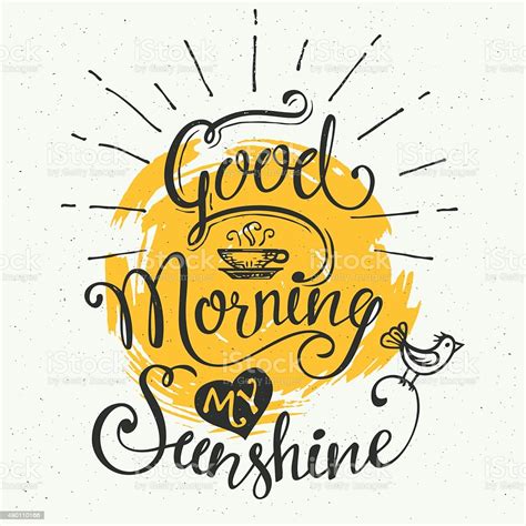 Good Morning My Sunshine Stock Illustration Download