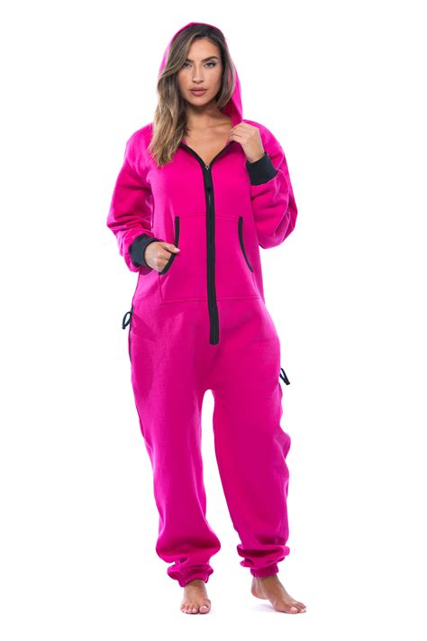Followme 6456 Blk L Followme Adult Onesie With Patches Pajamas