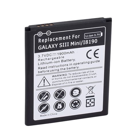 37v Replacement Battery For Samsung Galaxy S3 Mini I8190 Rechargeable