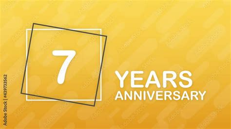 7 Years Anniversary Emblem Anniversary Icon Or Label 7 Years