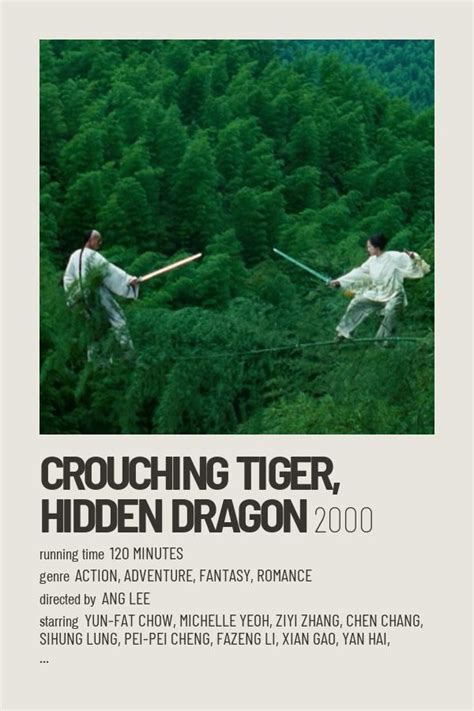 Crouching Tiger Hidden Dragon Poster Crouching Tiger Hidden Dragon