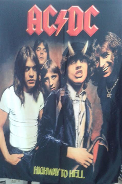 Acdc Highway To Hell Flag Cloth Poster Wall Tapestry Banner Cd Angus