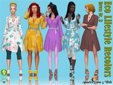 Eco Lifestyle Recolors Dress Nr2 At Annetts Sims 4 Welt The Sims 4