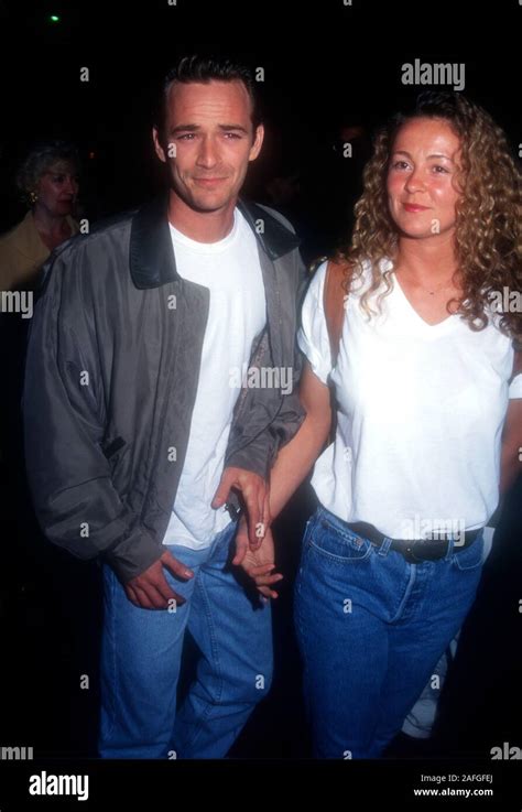 Beverly Hills California USA 3rd April 1995 Actor Luke Perry And Wife