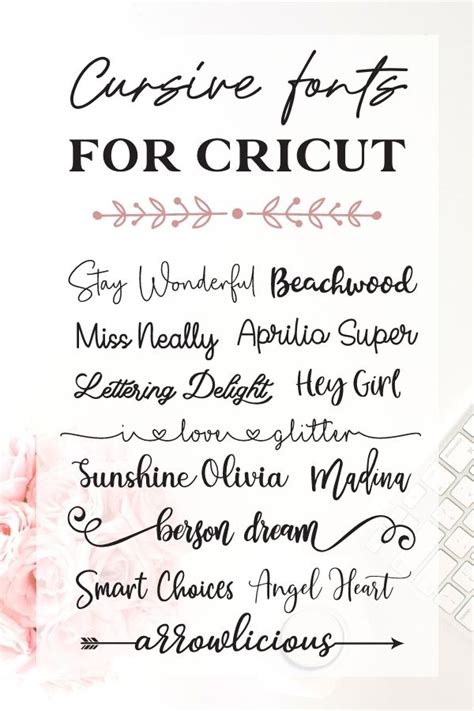 13 Best Cursive Fonts For Cricut Diy Projects