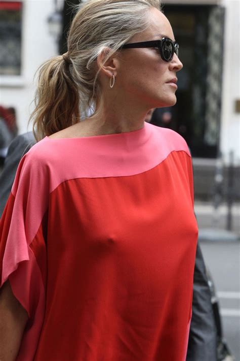 Sharon Stone Out And About In Paris Hawtcelebs