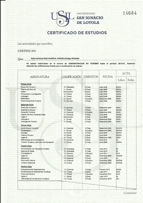 Certificado De Estudios 1 Usil Aaron Ruiz Huarca By Aaron Ruiz Issuu