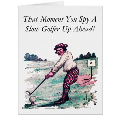 Slow Golfer Personalized Golf Greeting Card In 2021 Personalized Golf Golfer