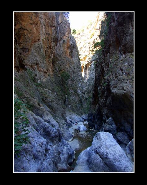 Flowing through the gorge is kriopotamos, literally translating to the cold river. Sarakina Gorge | Crete, Greece | Rob Plasschaert | Flickr