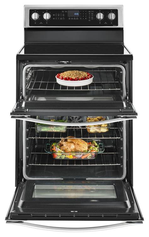 Whirlpool Stainless Electric Double Oven Range Wge745c0fs