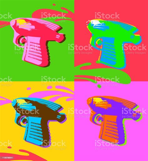 Squirt Guns Or Water Pistols Stock Illustration Download Image Now 1960 1969 1970 Brochure