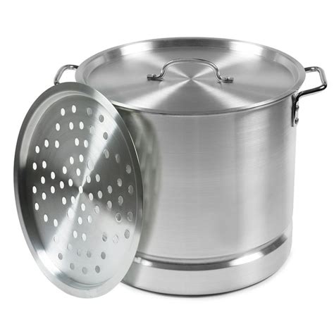 Imusa 20qt Aluminum Tamale And Seafood Steamer Or Stock Pot With