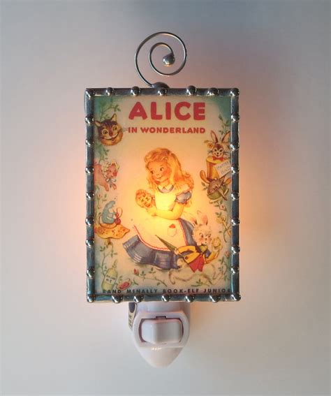 Alice In Wonderland Story Book Night Light Pretty Picture Ts