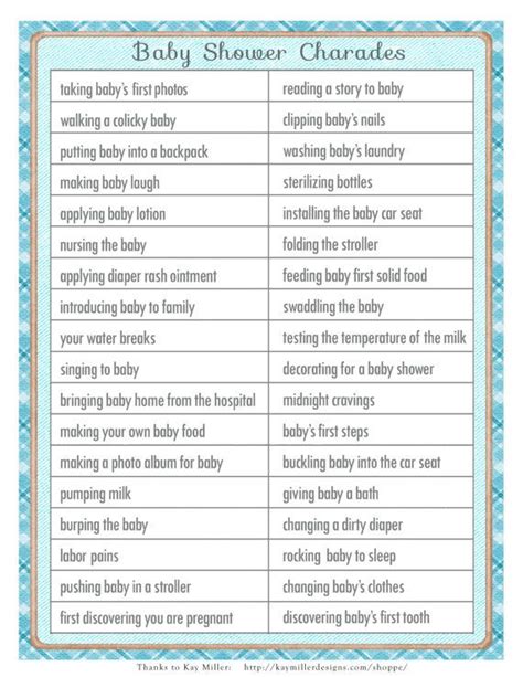 Baby Charades Words List My Best Friends