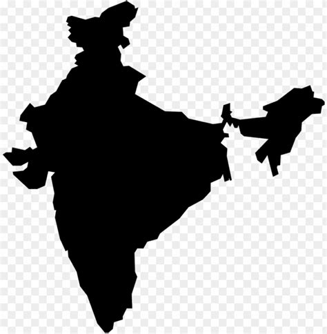 Indian Silhouette Images At Getdrawings India Map Vector Png