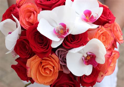 Bouquet Of Roses And Orchids Rose Bouquet Rose Orchids