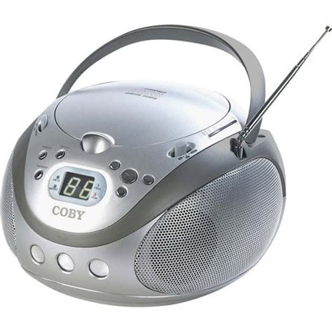 Coby Cx Cd241 Portable Cd Player With Amfm Radio Silver