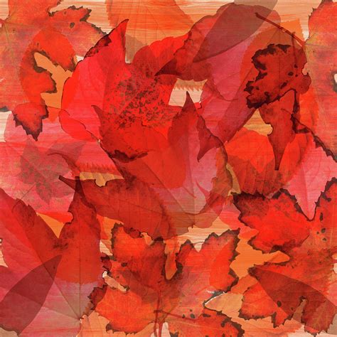 Fall Leaves After An Autumn Breeze Digital Art By Thea Walstra Fine