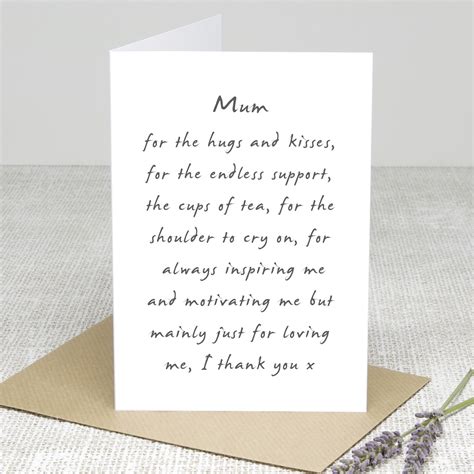 Thank You Mum Mothers Day Card In 2021 Thank You Mum Mothers Day