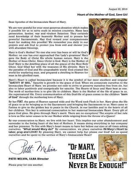 The Universal Living Rosary Association Of Saint Philomena