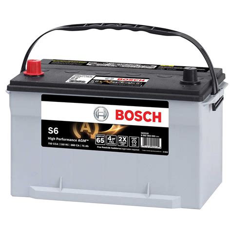Bosch S6551b Automotive Agm Battery Group 65 S6 Flat Plate Agm Batte