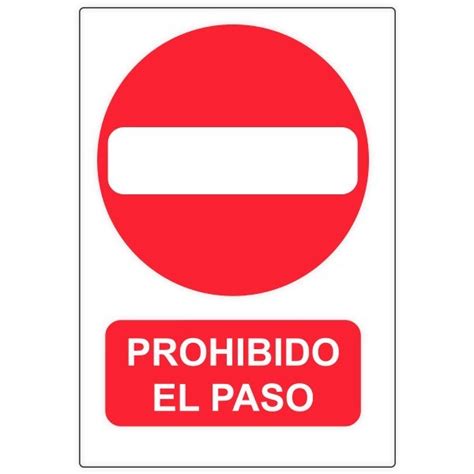 Cartel En Vinilo Prohibido El Paso
