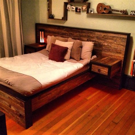 Reclaimed Farm Wood Bed Frame Bed Design Diy Bed Frame Diy Bed