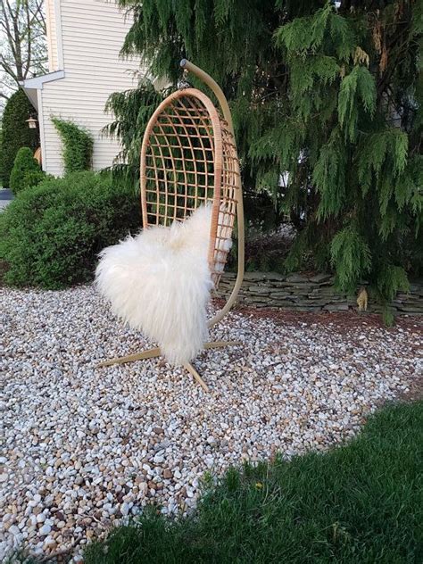 Eco friendly furniture style and concept. Hanging Basket Chair Rattan Egg Chair On Stand Vintage ...