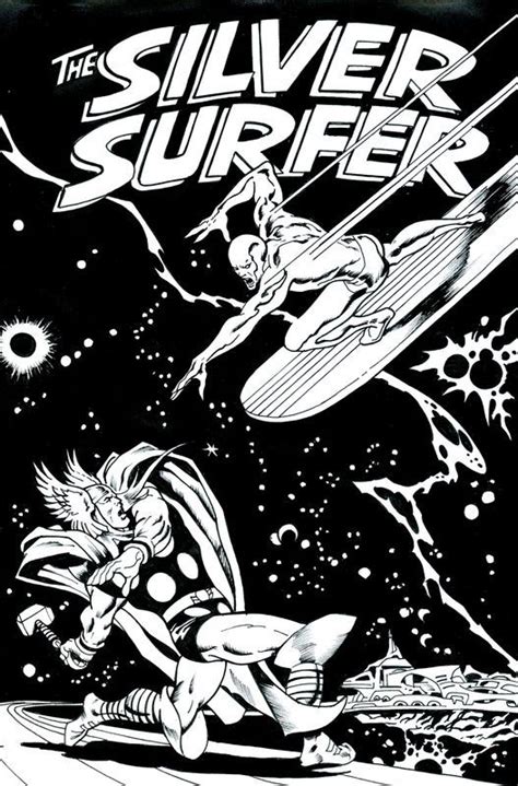 Silver Surfer 4 Cover Art By John Buscema Surfer Dargent Art De La