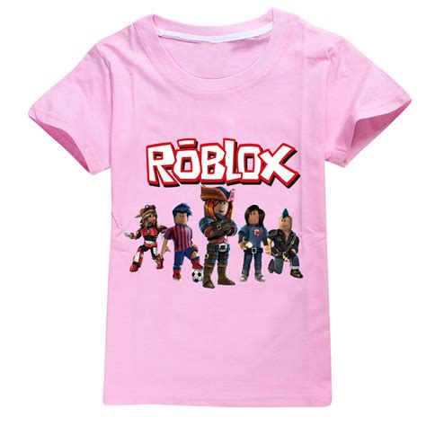 Boys Girls Roblox Casual Short Sleeve T Shirts Kids 100 Cotton Tee