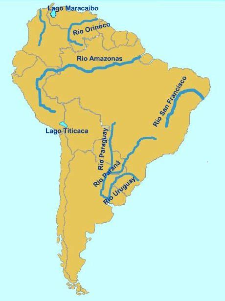 South America Political Map With Rivers