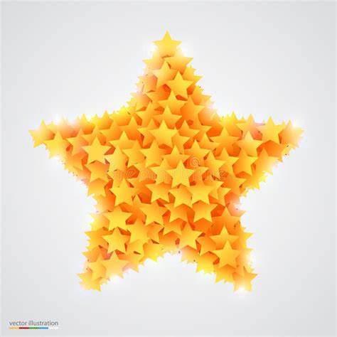 Abstract Bright And Beautiful Yellow Star Stock Vector Illustration