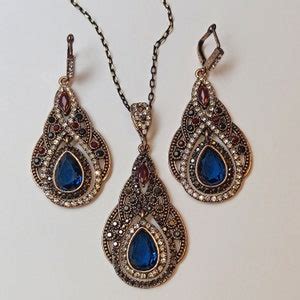 Hurrem Sultan Authentic Turkish Ottoman Jewelry Gift Set Earrings