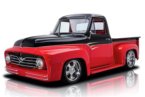 1955 Ford F 100 Bought For 500 Turns Into This 160k Red And Black