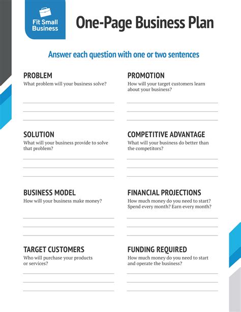 View 30 One Page Business Idea Template