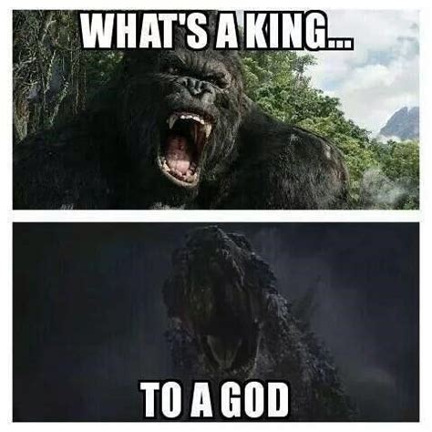 Any kind of online debate or battle will polarize people and get them excited about supporting their side, but two giant monsters battling as they destroy cities, ships and more are especially exciting. King vs.God | Godzilla, Godzilla funny, King kong vs godzilla