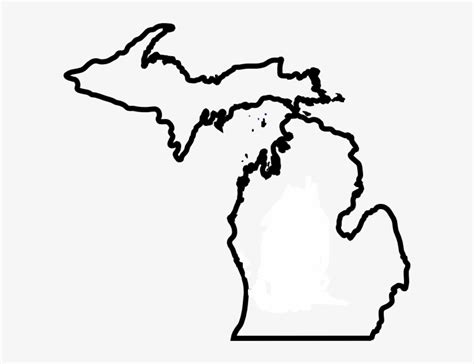 Michigan Map Michigan Outline Transparent Png 600x550 Free