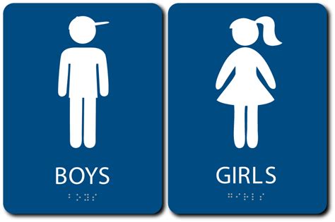 Boys And Girls Restroom Sign Bundle 6x8 Sku Ada Bg68 Bun Room