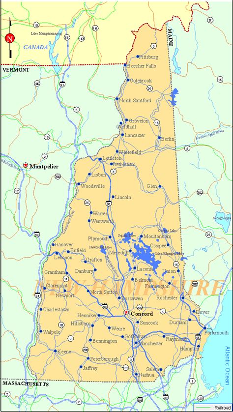 New Hampshire Map Listings United States