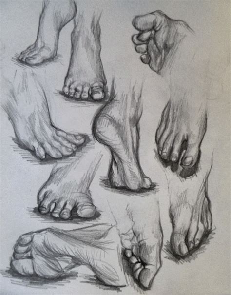 Feet Study By N B R Artwork On Deviantart Pencil Art Drawings
