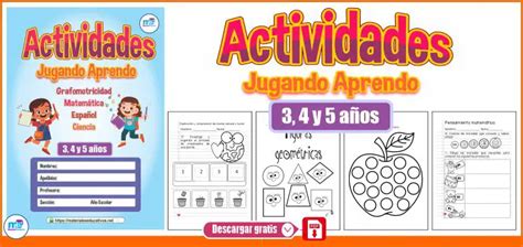 Cuadernillo De Actividades Para NiÑos De Preescolar Materiales Educativos