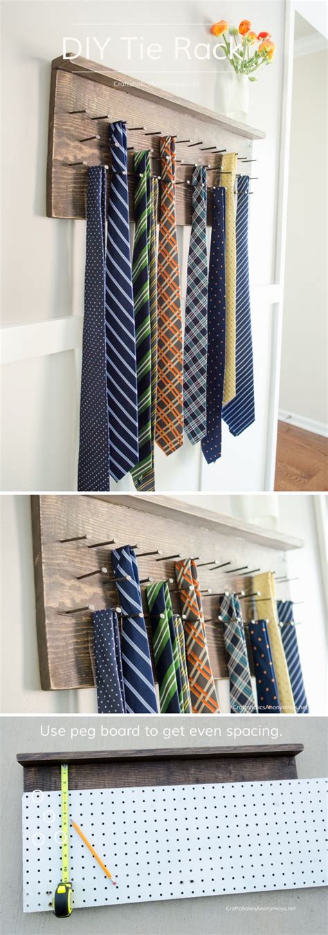 Get the full tutorial on making this diy tie rack! Craftaholics Anonymous® | DIY Tie Rack Tutorial
