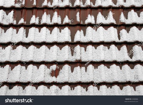 Snow Covered Roof Tiles Stock Photo 2948086 Shutterstock