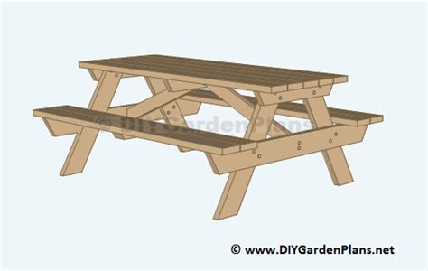 Traditional Style Picnic Table Plans Diygardenplans