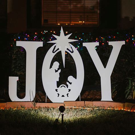 Joy Nativity Yard Sign Christmas Yard Art