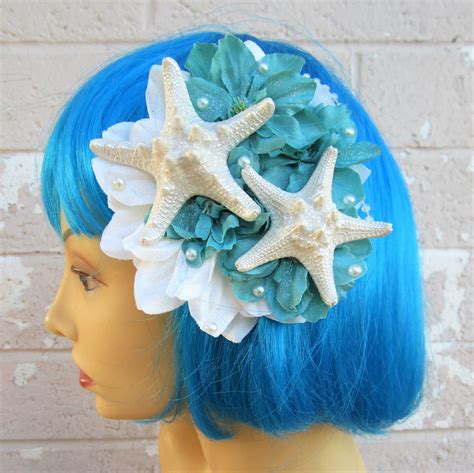 Wedding Starfish Hair Clip Pinup Mermaid Starfish Hair Clip Etsy